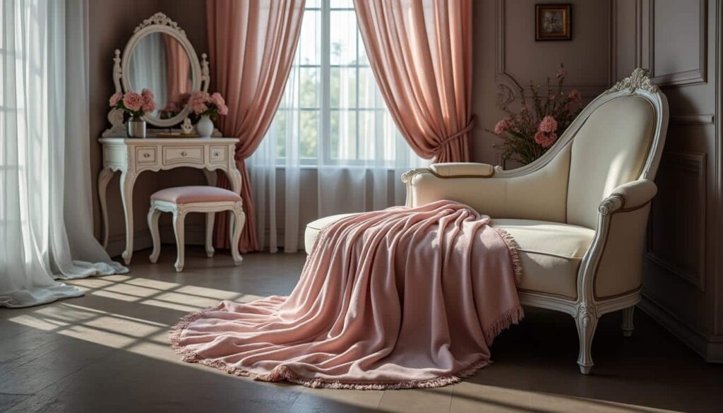 explorez l'élégance de l'esprit boudoir sublimé par une palette de teintes sourdes, créant une atmosphère douce et raffinée pour un intérieur intimiste.