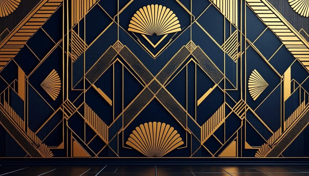 découvrez comment l'art déco se réinvente à travers la réappropriation des motifs géométriques dorés, fusionnant élégance et modernité dans un style unique et raffiné.
