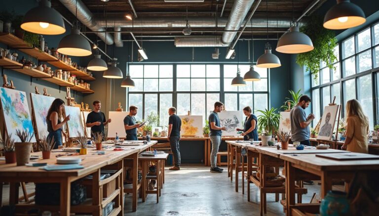 découvrez comment la lumière blanche omniprésente stimule la créativité dans les ateliers d'artistes, favorisant un environnement inspirant et propice à l'expression artistique.