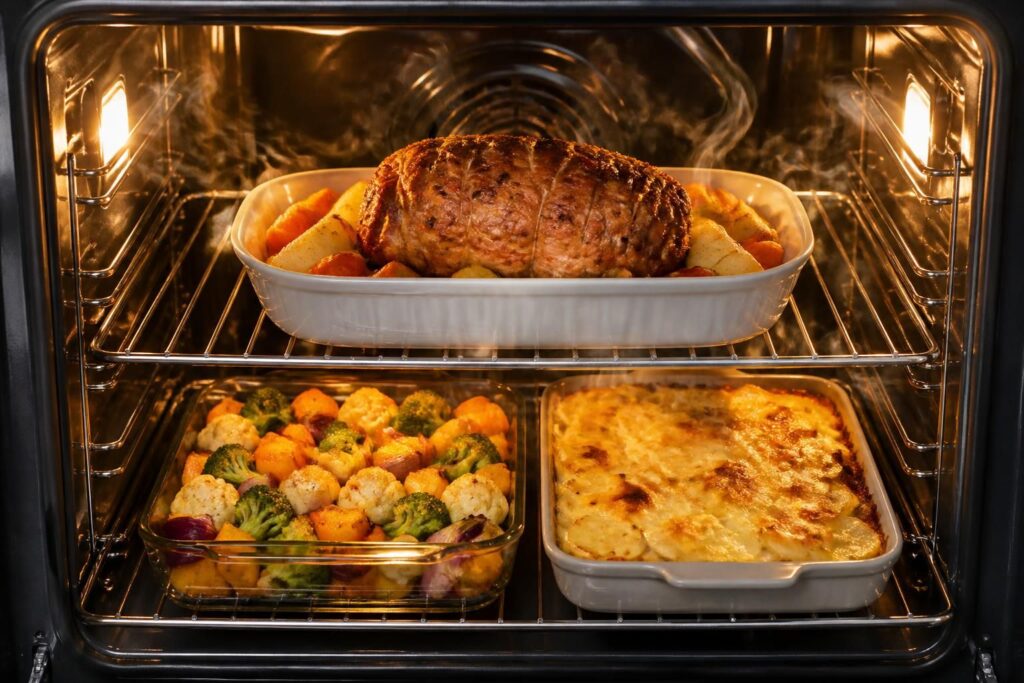 découvrez comment la cuisson dans un four à chaleur tournante garantit une cuisson homogène de vos plats, en répartissant la chaleur de manière uniforme pour des résultats parfaits à chaque fournée.