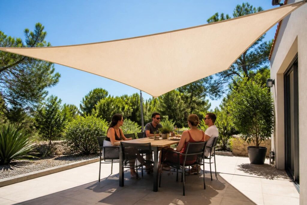 découvrez les avantages de combiner un voile d'ombrage triangulaire avec une protection anti-uv efficace pour votre coin repas, alliant esthétisme, fraîcheur et sécurité solaire.