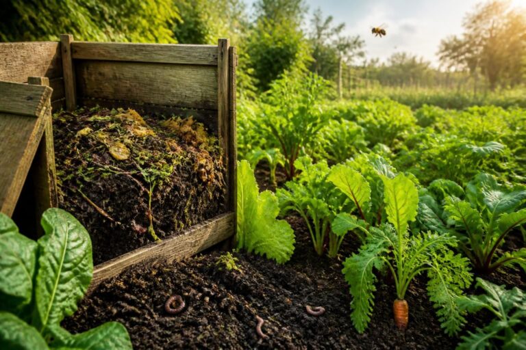 découvrez comment la fertilisation naturelle de votre potager dépend de l'utilisation d'un composteur en bois pour enrichir le sol et favoriser une croissance saine des plantes.