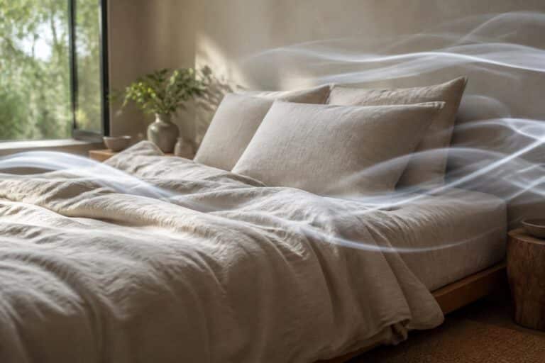 découvrez comment le linge de lit en lin influence la respiration naturelle des tissus, favorisant un environnement de sommeil sain et confortable.