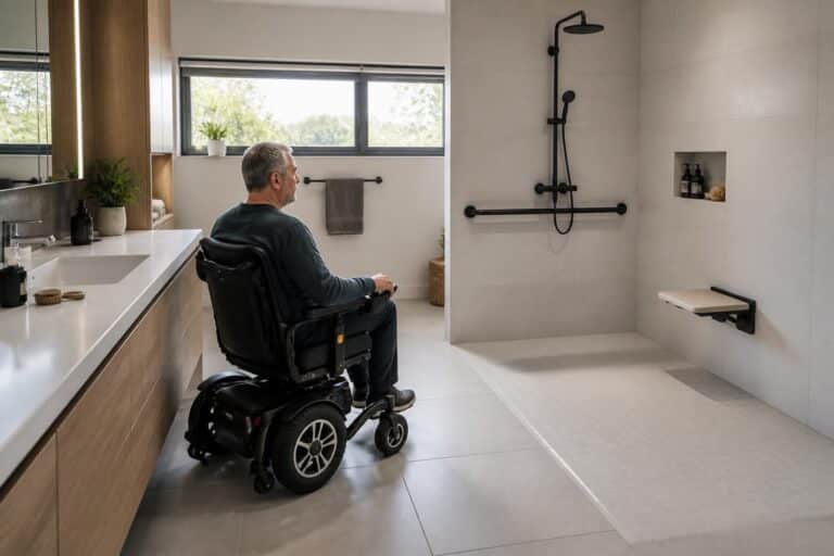 découvrez comment la douche à l'italienne de plain-pied améliore l'accessibilité et facilite le quotidien des personnes à mobilité réduite grâce à un aménagement sans obstacle.