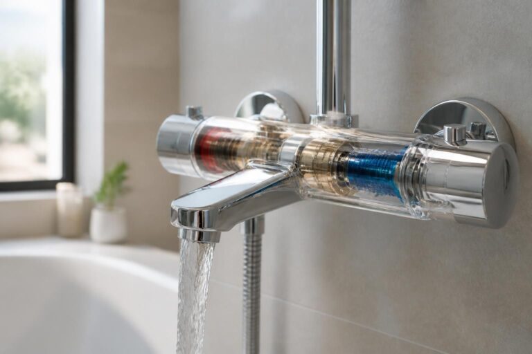 découvrez comment le mitigeur thermostatique de bain assure un blocage sécurisé de la température de l'eau pour prévenir les brûlures et garantir un confort optimal lors de vos bains.