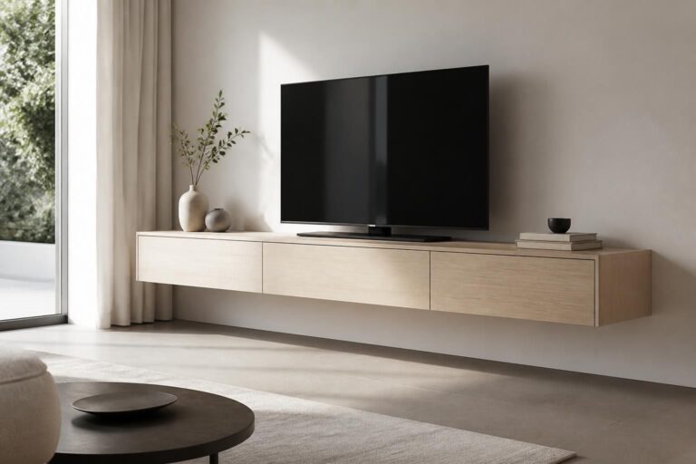 découvrez comment une liaison directe entre le meuble tv suspendu et le désencombrement visuel de l'espace au sol optimise votre intérieur en alliant design moderne et fonctionnalité.