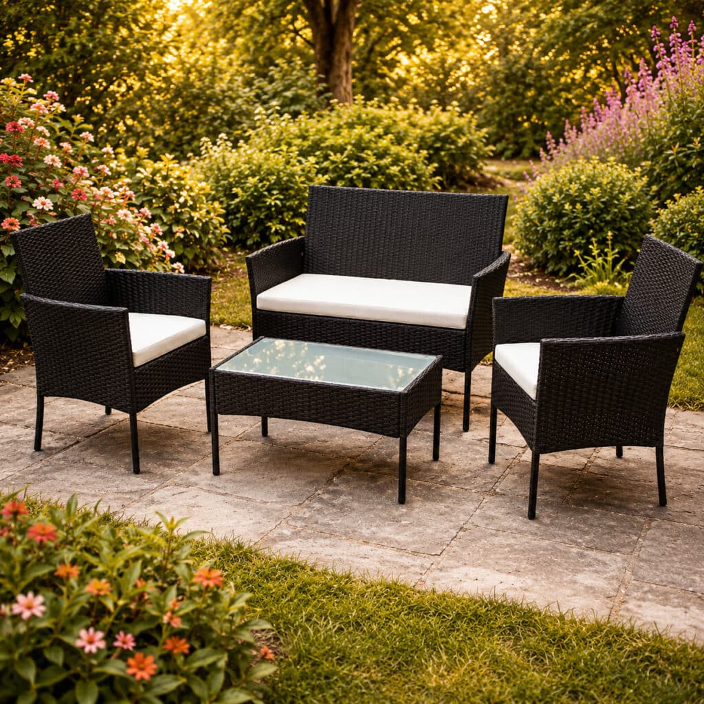 Salon de Jardin en résine tressée