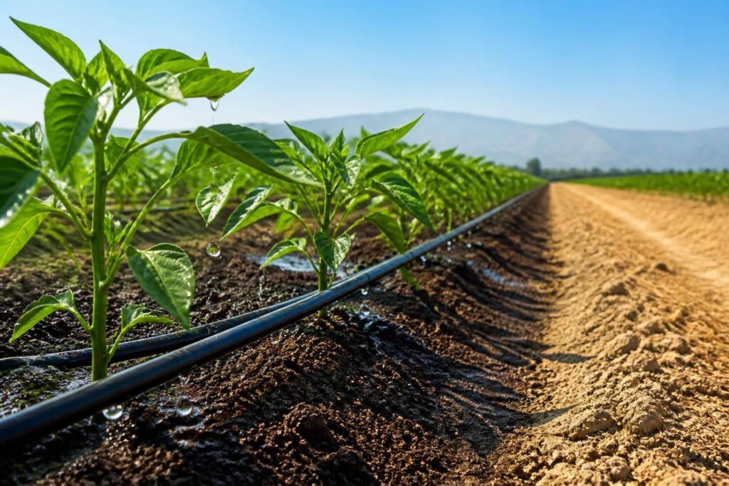 découvrez comment le système goutte-à-goutte optimise l'économie des ressources en eau en assurant une irrigation ciblée et efficace pour une agriculture durable.