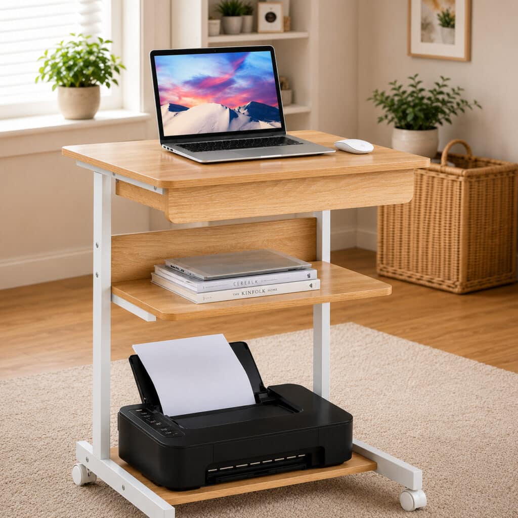 Bureau d’Ordinateur Portable Roulant
