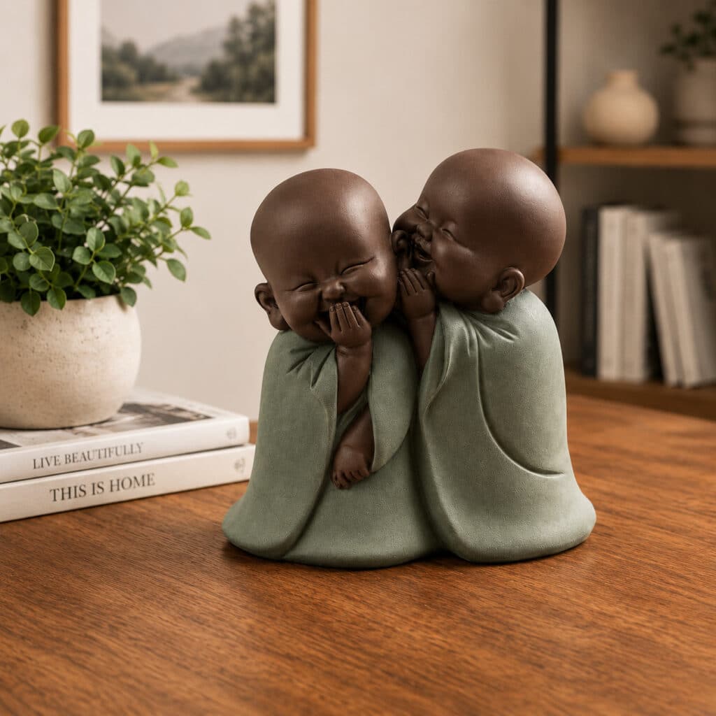 Statuette Bonze Chuchoteur – Porte Bonheur