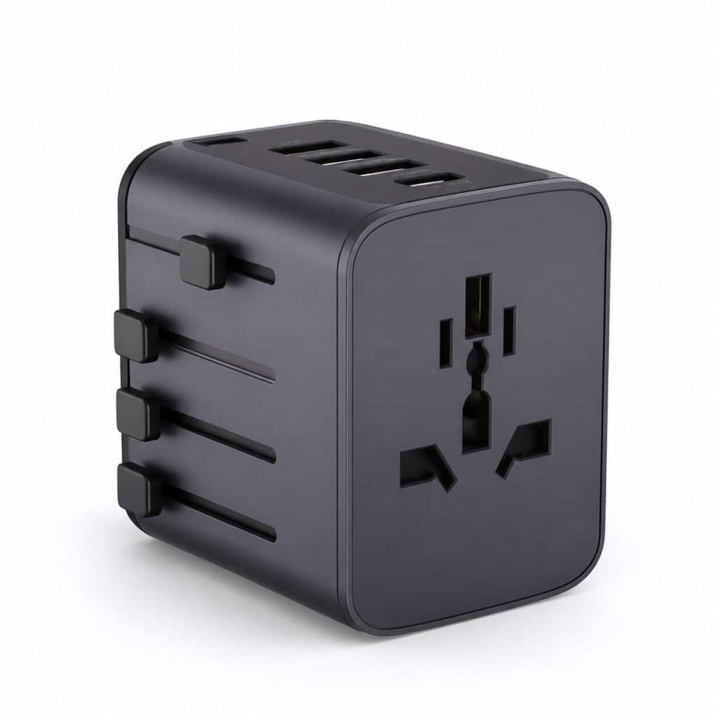 Adaptateur multiprise de voyage présenté seul