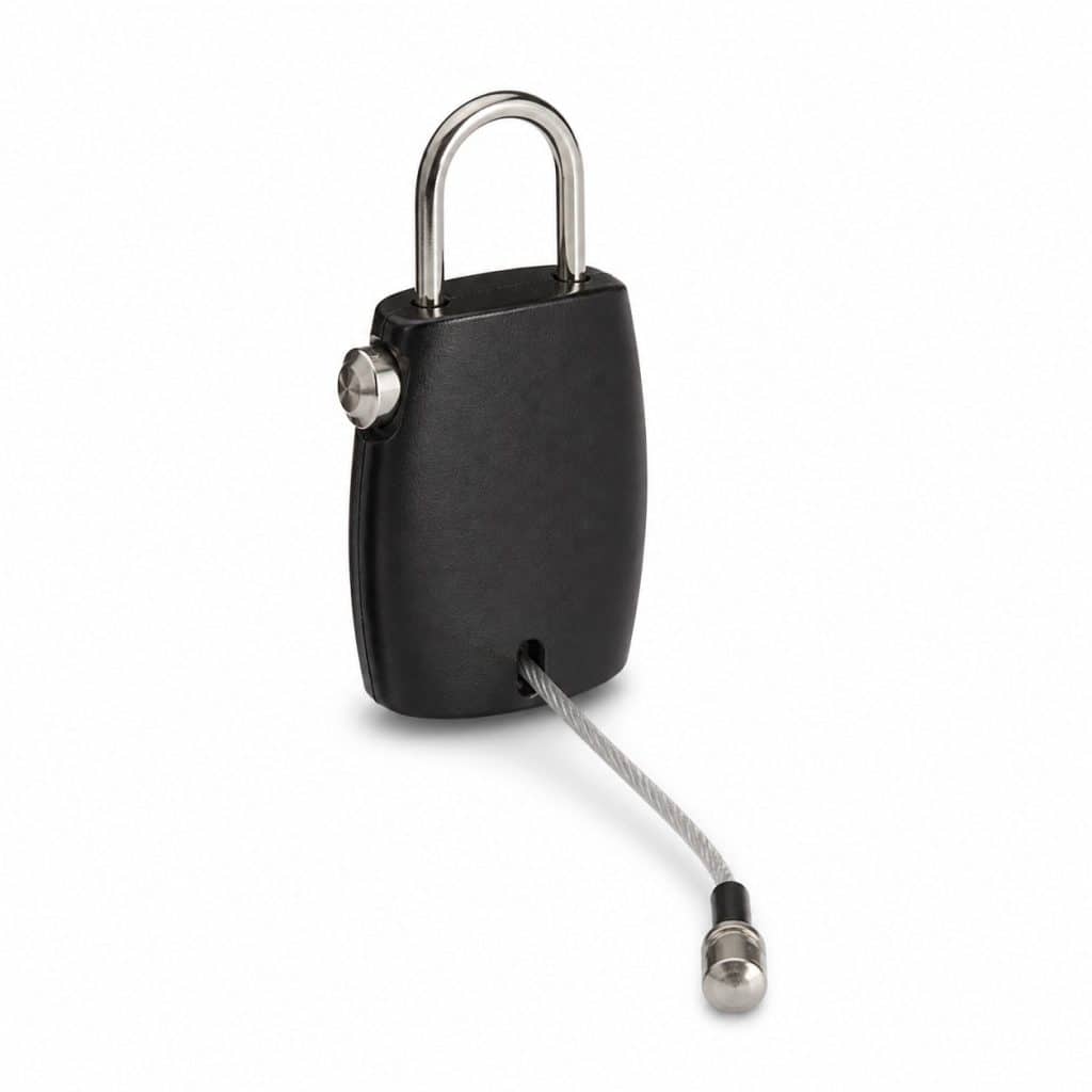Cadenas câble TSA rétractable présenté seul