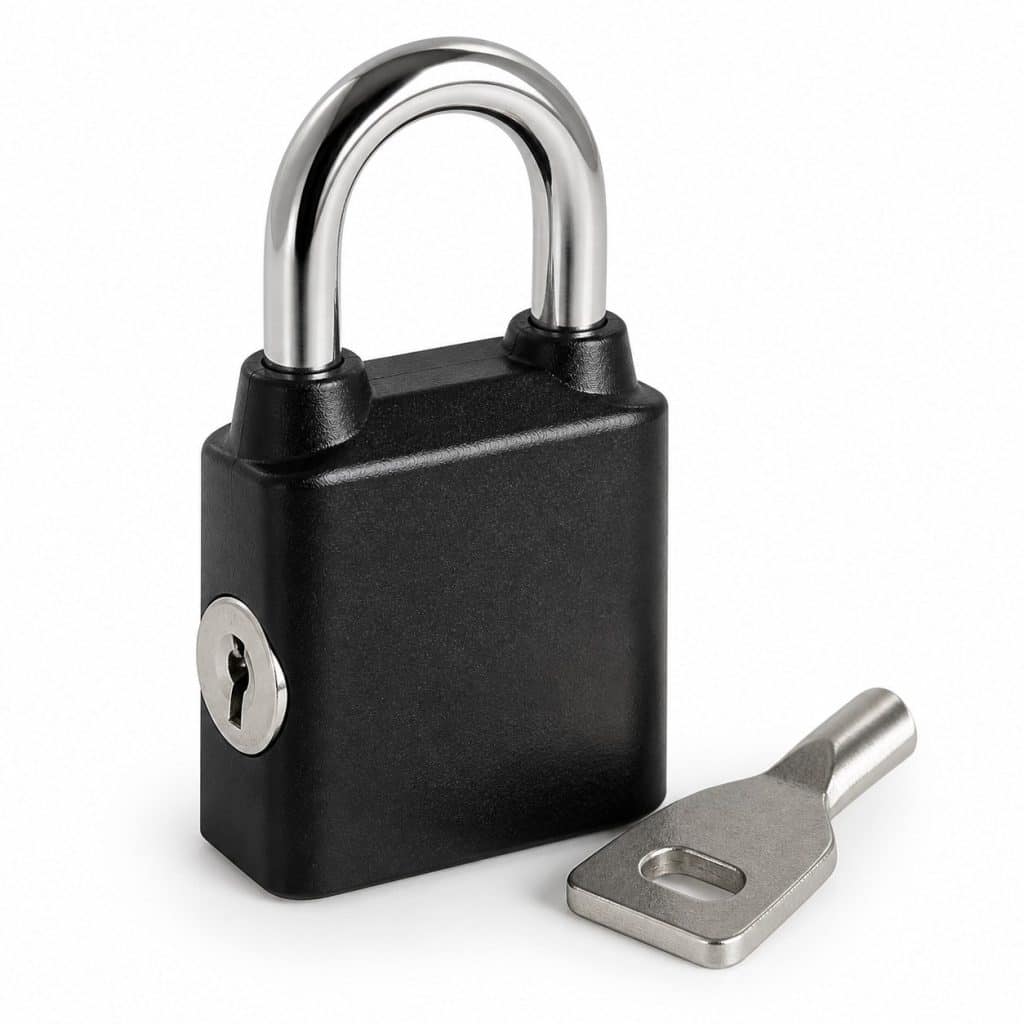 Cadenas TSA à clé plate anti-crochetage présenté seul