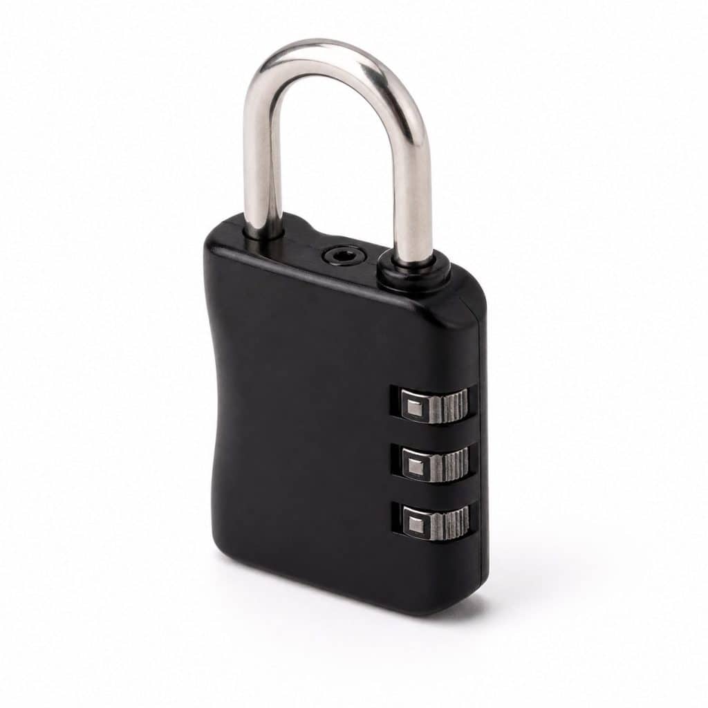 Cadenas TSA plat pour sac à dos présenté seul