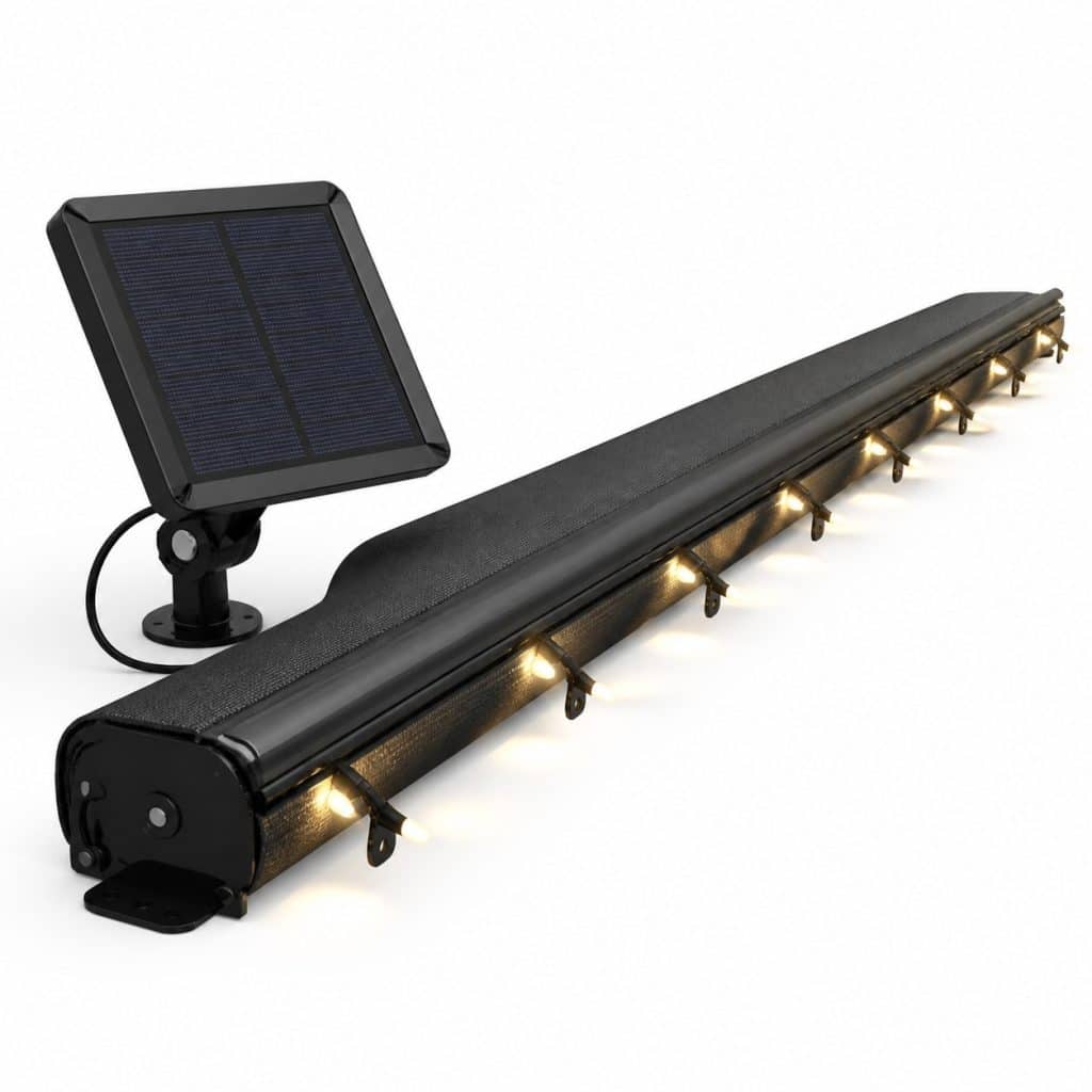 Guirlande lumineuse solaire pour auvent présenté seul