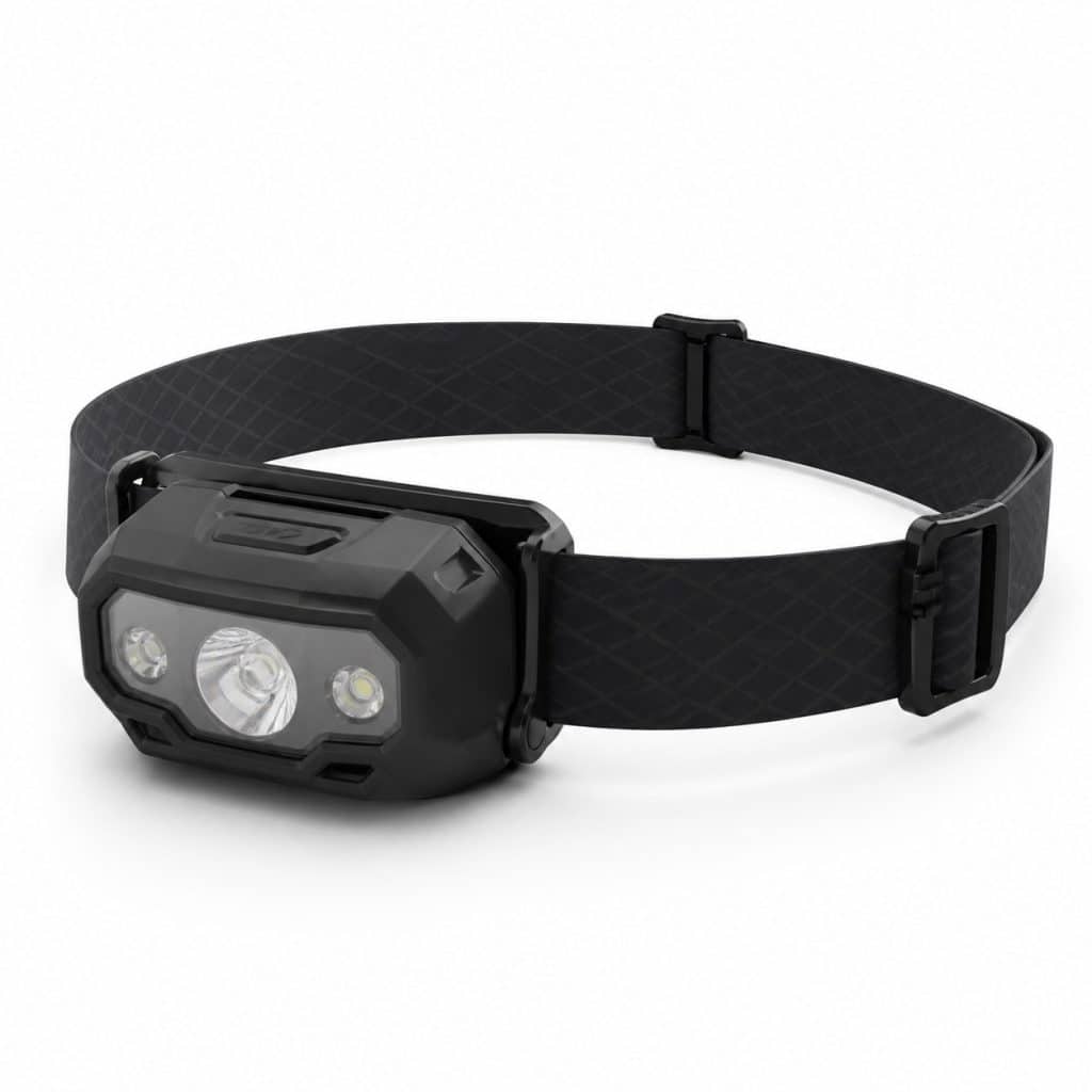 Lampe frontale ultra-légère pour trek présenté seul