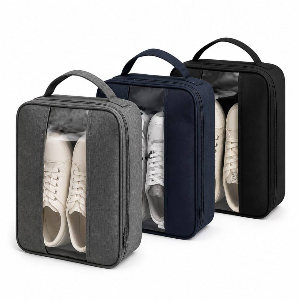 Lot de 3 sacs à chaussures avec fenêtre présenté seul