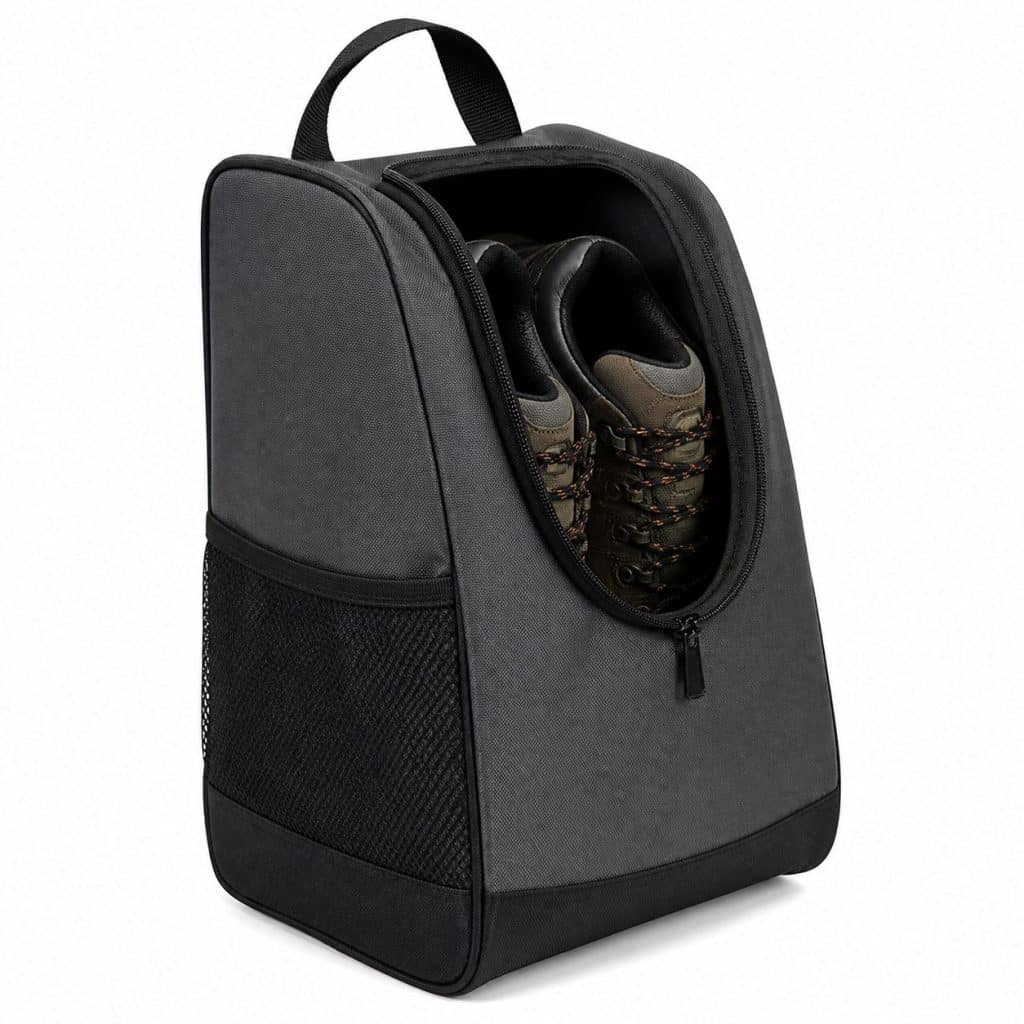 Sac à chaussures grand format randonnée présenté seul