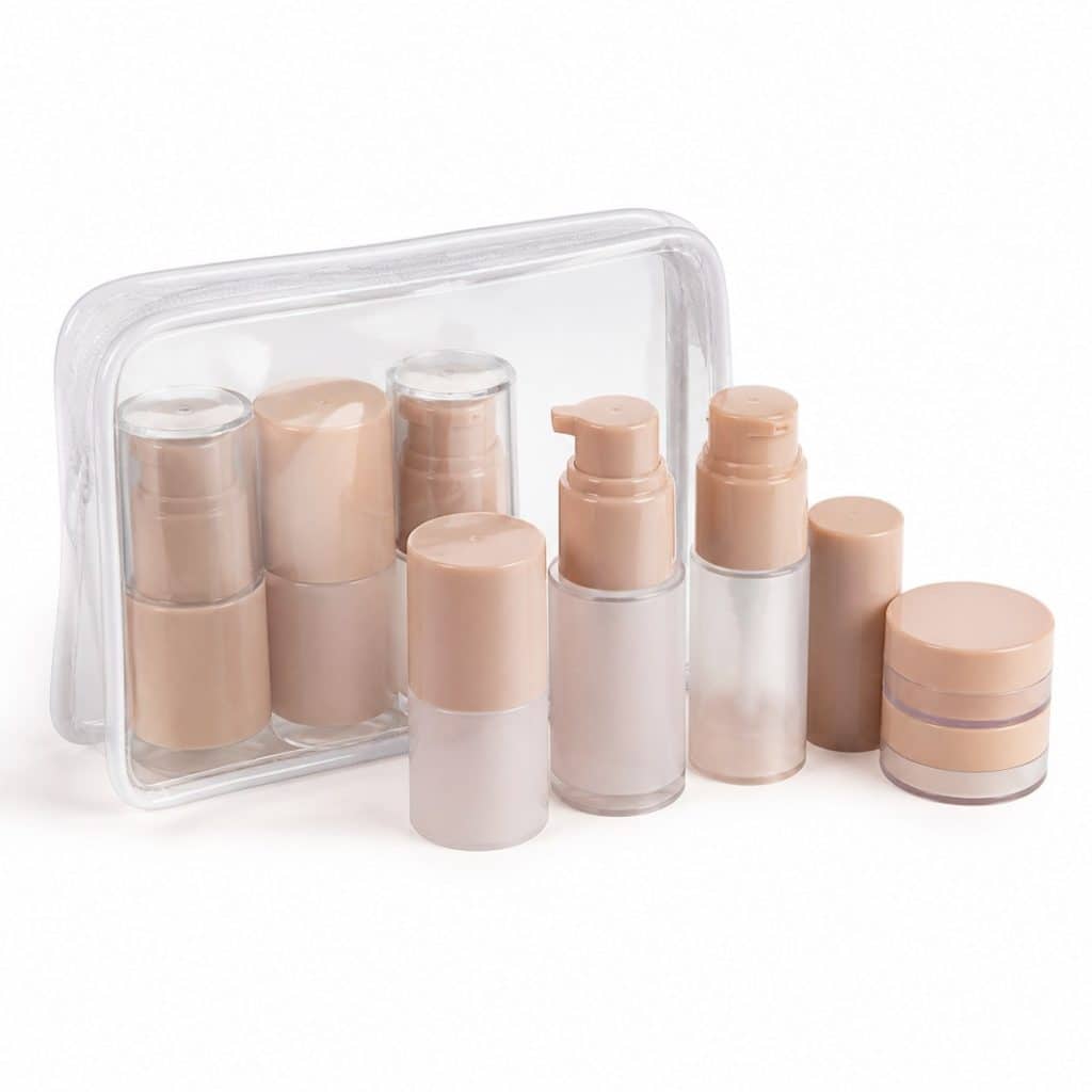 Set de flacons rechargeables pour maquillage liquide présenté seul