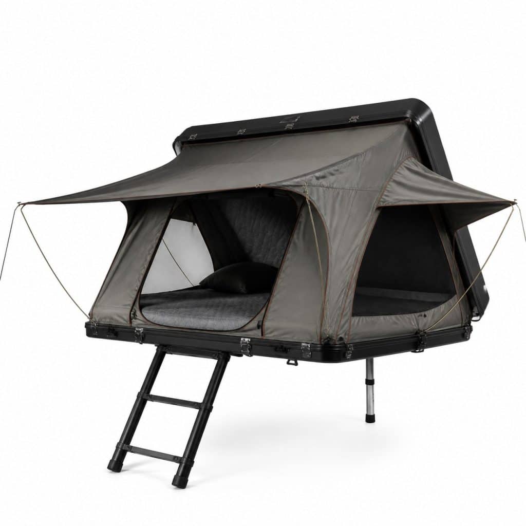 Tente de toit grand confort matelas haute densité présenté seul