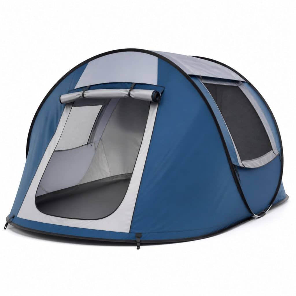 Tente pop-up familiale 4 places présenté seul