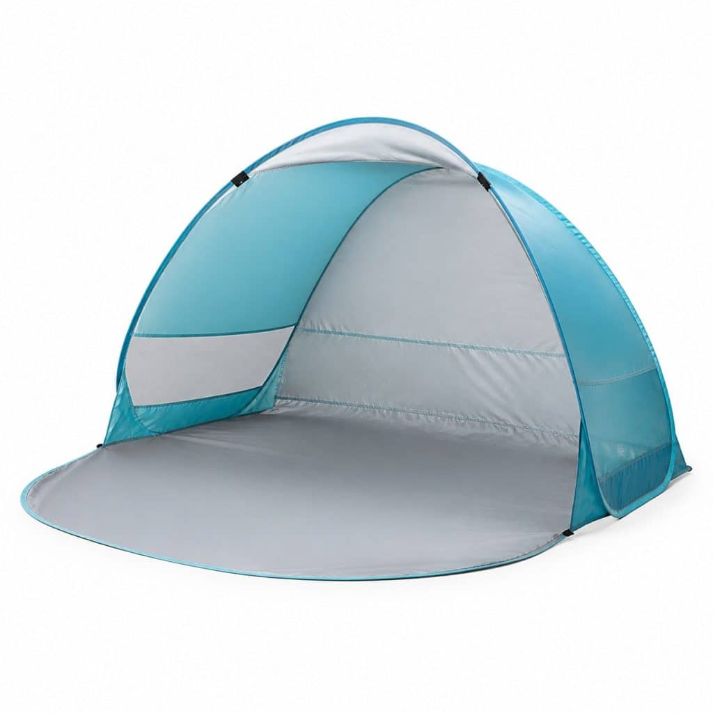 Tente pop-up plage avec protection UV présenté seul