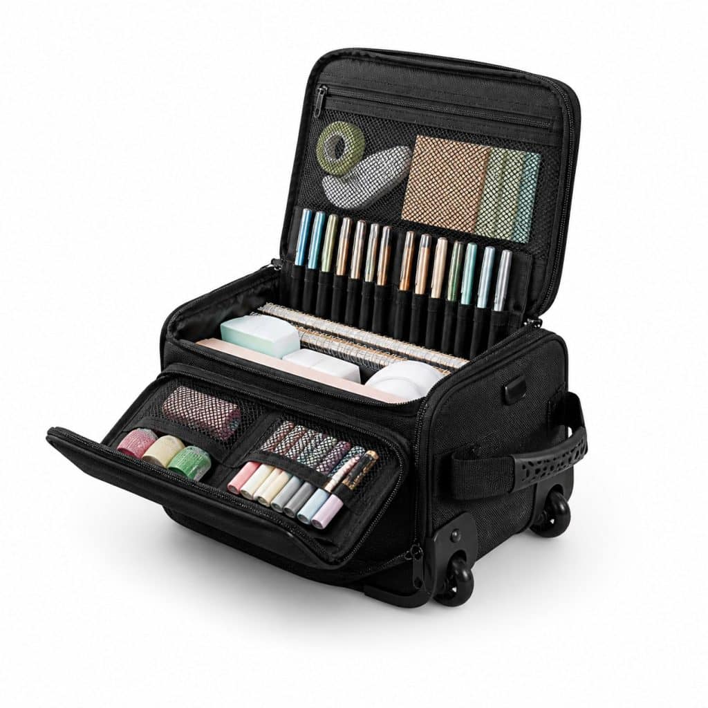 Trousse à roulettes grande capacité présenté seul