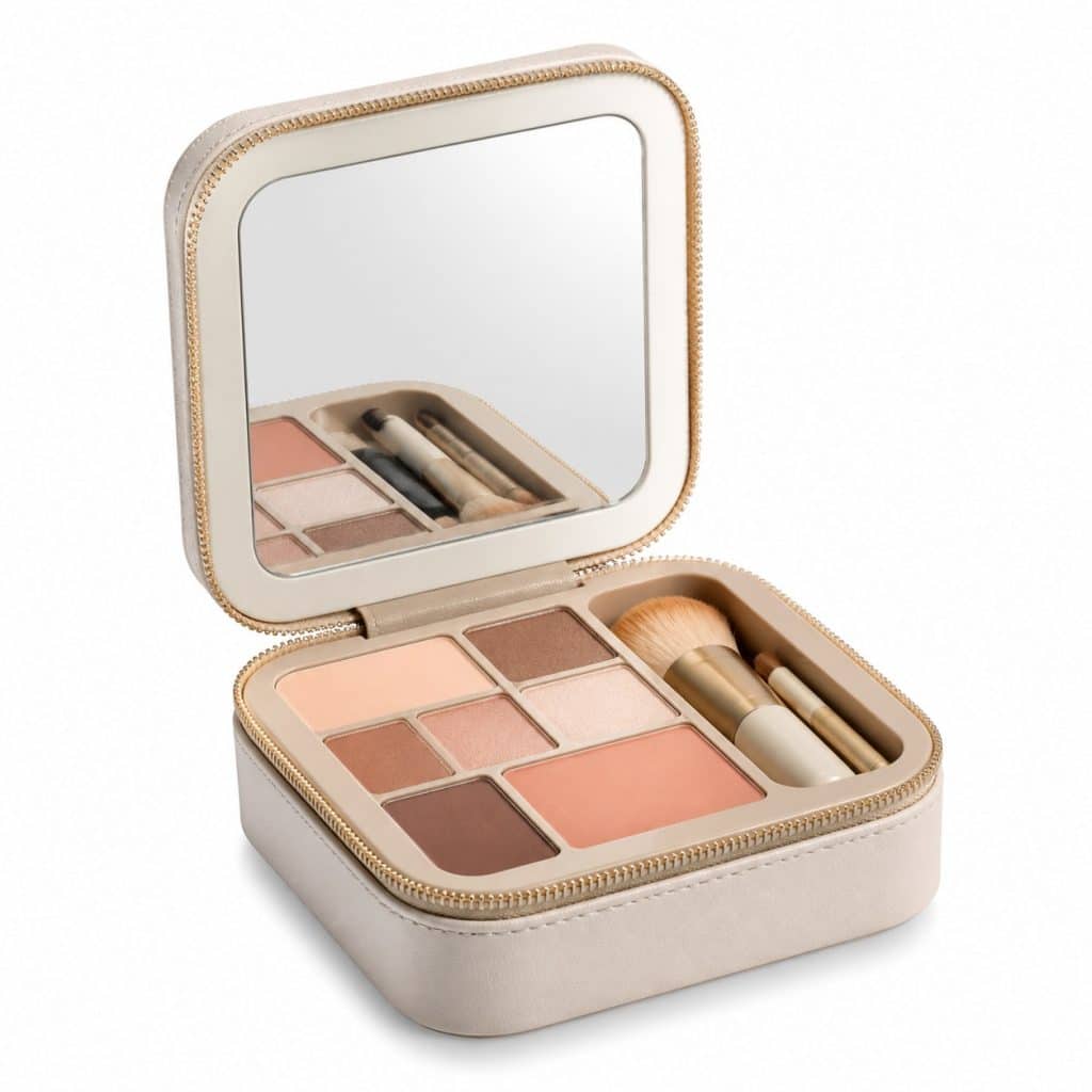 Trousse de maquillage compacte à miroir intégré présenté seul