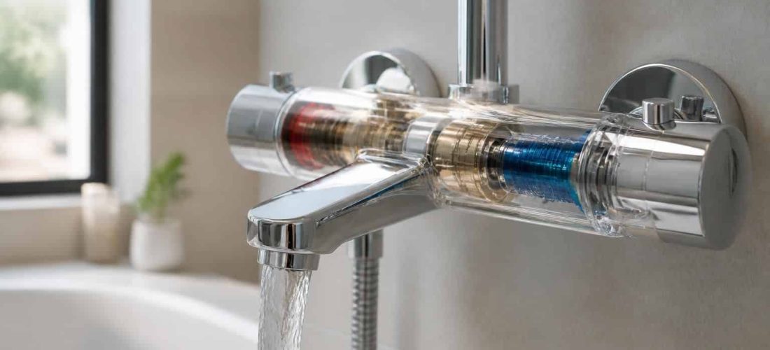 découvrez comment le mitigeur thermostatique de bain assure un blocage sécurisé de la température de l'eau pour prévenir les brûlures et garantir un confort optimal lors de vos bains.