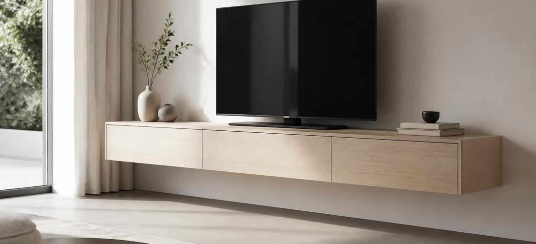 découvrez comment une liaison directe entre le meuble tv suspendu et le désencombrement visuel de l'espace au sol optimise votre intérieur en alliant design moderne et fonctionnalité.