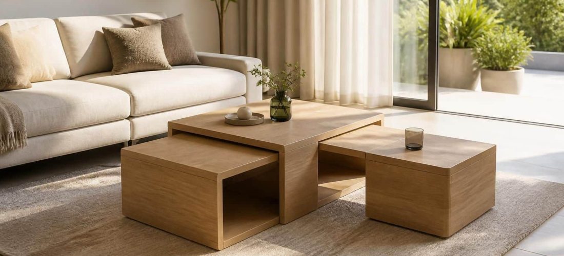 découvrez comment la table basse gigogne améliore la modularité de votre espace de vie en optimisant la surface de pose, alliant praticité et design modulable.
